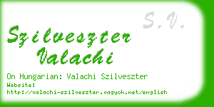 szilveszter valachi business card